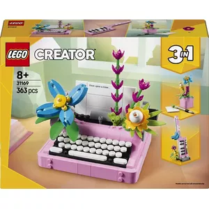 LEGO Creator set 31169 Writing Machine with Flowers — modular build, 363 pieces, 110×130×160 mm
