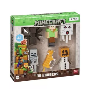 Erasers p.m.i kids world 3D Minecraft MC4060B — 6-piece set in deluxe box