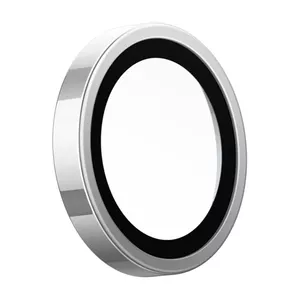 Camera glass protector Torras Lensguard for iPhone 16 Pro — gray finish, camera lens coverage