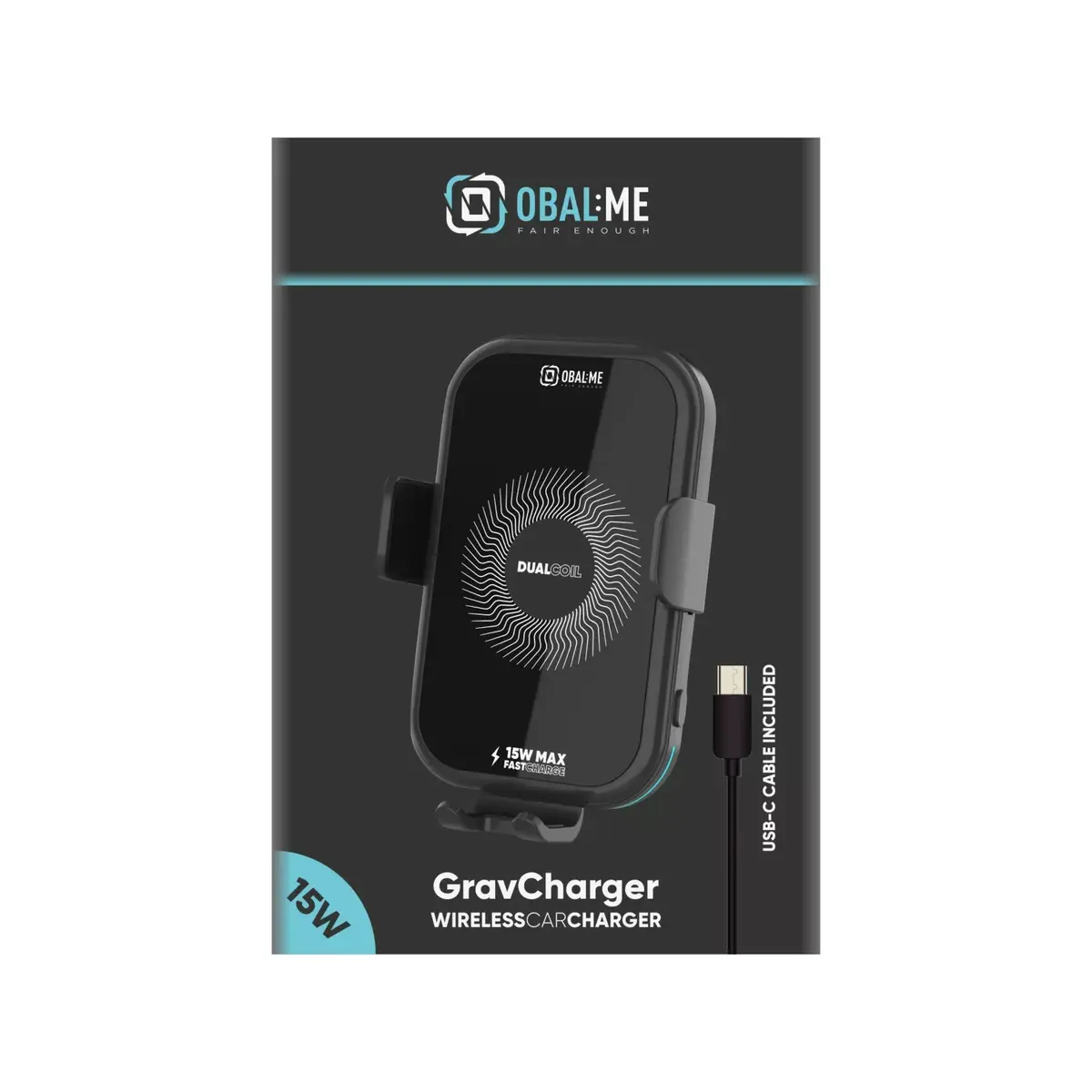 Obal:Me OMWGCH01 15W wireless car charging holder Photo 8