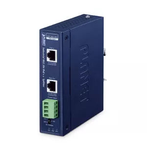 PLANET IP30 Rūpnieciskais Viena Porta 10Gbps 802.3bt PoE++ Sadalītājs 24V