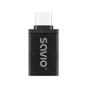 Savio AK-80 Video Cable Adapter 0m USB Type-A USB Type-C Black