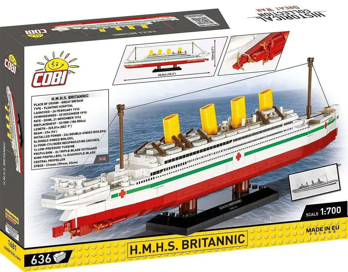 Cobi H.M.H.S. Britannic konstruktors — 636 daļas Photo 2