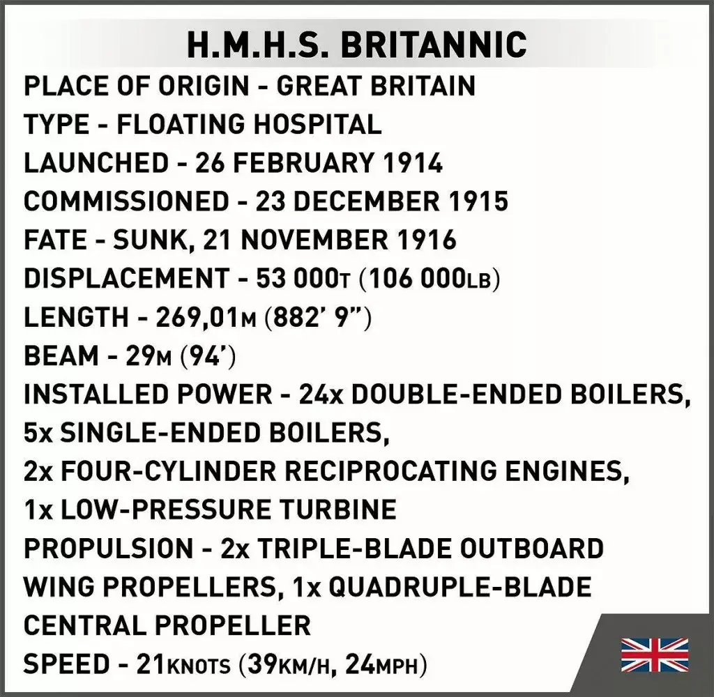 Cobi H.M.H.S. Britannic konstruktors — 636 daļas Photo 11