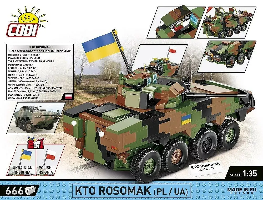 Cobi konstruktors KTO Rosomak 2‑in‑1 (COBI-2629) Photo 2