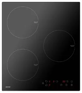 Induction cooktop MPM MPM-45-IM-14, built-in 3-zone (180 mm) glass-ceramic hob, 6000 W, touch control