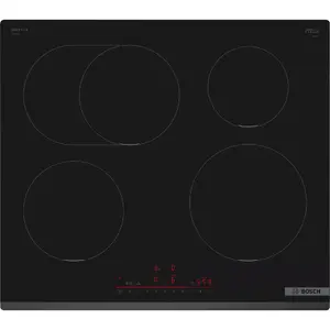 Bosch Serie 6 PIF631HB1E Built-in Induction Hob, 60 cm, 4 Zones, Black