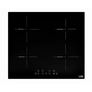 Induction cooktop LIN LI-A23511 — built-in 4-zone touch control, 7400 W, 590×520×63 mm, ceramic glass