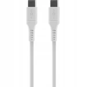 Кабель USB-C—USB-C FIXED Liquid Silicone 0,5 м, 60W, белый