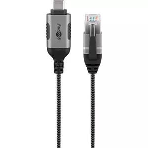 Goobay 74405 Cable Gender Changer USB 3.1 Type A RJ45 5m Black Silver