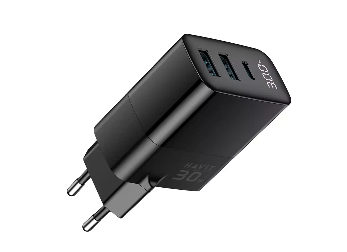 Charger HAVIT UCLE001 EU GaN 30 W three-port Photo 5
