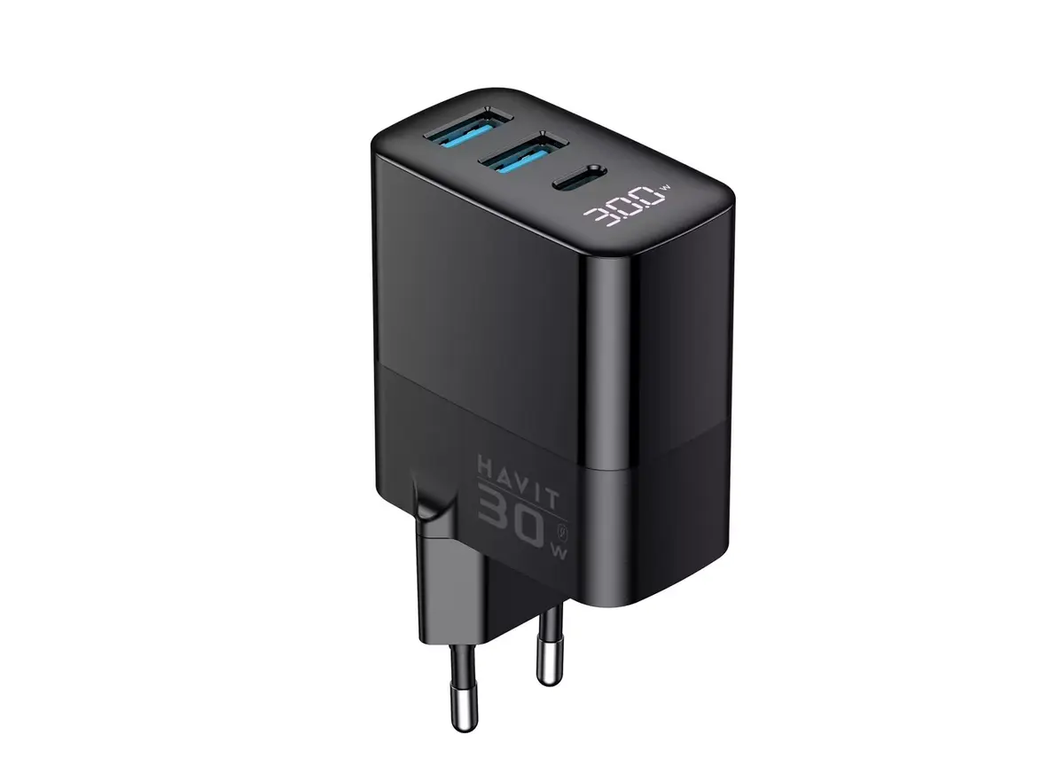 Charger HAVIT UCLE001 EU GaN 30 W three-port Photo 6