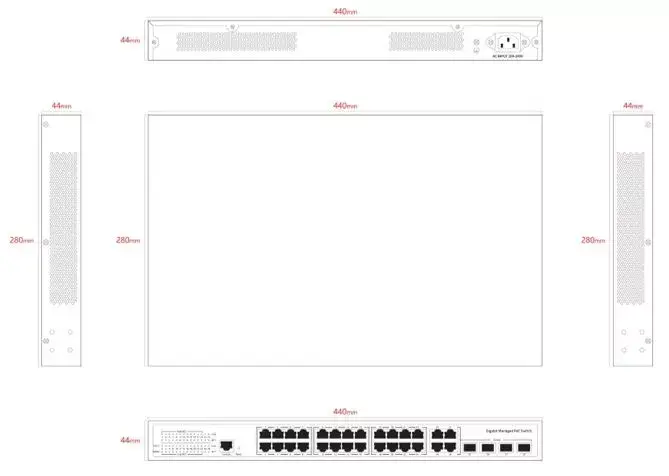 Сетевой коммутатор Ernitec ELECTRA-M224-1GB-370W Photo 2
