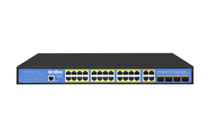 Ernitec ELECTRA-M224-1GB-370W pārvaldāms L2/L2+ Gigabit Ethernet tīkla slēdzis ar 24 RJ-45 portiem, Power over Ethernet un 56 Gbit/s komutācijas jaudu
