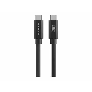 HYPER HyperDrive Next USB kabelis USB4 Gen 3x2 1,2 m USB C Melns