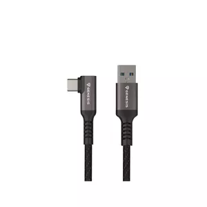USB kabelis GENESIS NVC-2220 3 m USB 3.2 Gen 1 USB A USB C Melns Pelēks
