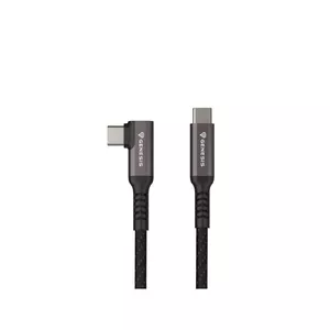 USB kabelis GENESIS NVC-2218 USB 3.2 Gen 2 3m USB C Melns Pelēks
