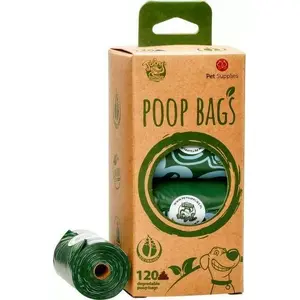 Bioloģiski noārdāmi kaku maisiņi Pet Supplies — 8 ruļļi × 15 gab.