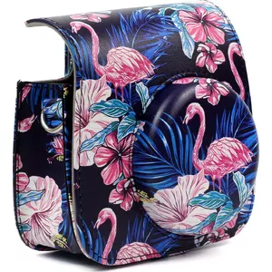 Camera case LoveInstant for Fujifilm Instax Mini 90 — flamingo print, protective pouch