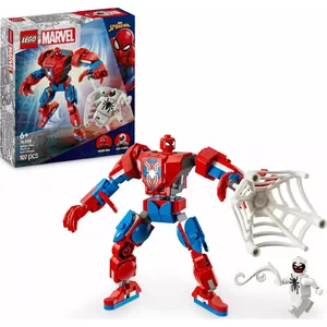 LEGO Super Heroes playset Spider-Man Mech vs Anti‑Venom 76308 — 107 pieces, 2 minifigures, height 110 mm