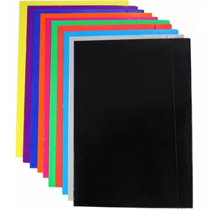 Cardboard A4 Folder Barbara — 300 g/m², navy blue
