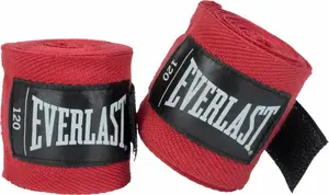 Боксерские бинты Everlast 305 см дышащие красные - модель 3246