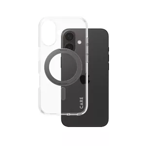 Cover PanzerGlass CARE by ® Feature Case Transparent w. Black Kickstand & MagSafe iPhone 16