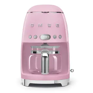 Капельная кофеварка Smeg DCF02PKEU Розовая 1050 Вт 1.4 л 10 чашек Настольная с дисплеем и регулировкой крепости кофе