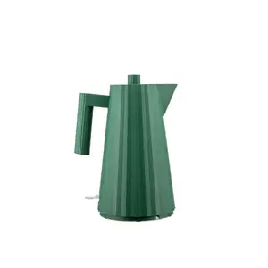 Electric kettle Alessi Plissé 1.7 L plastic body green, automatic shut-off, concealed base
