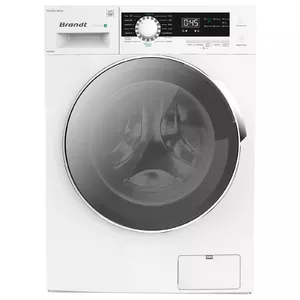 Front-load washing machine BRANDT WFB124QW, 12 kg, 1400 RPM, B energy class, white