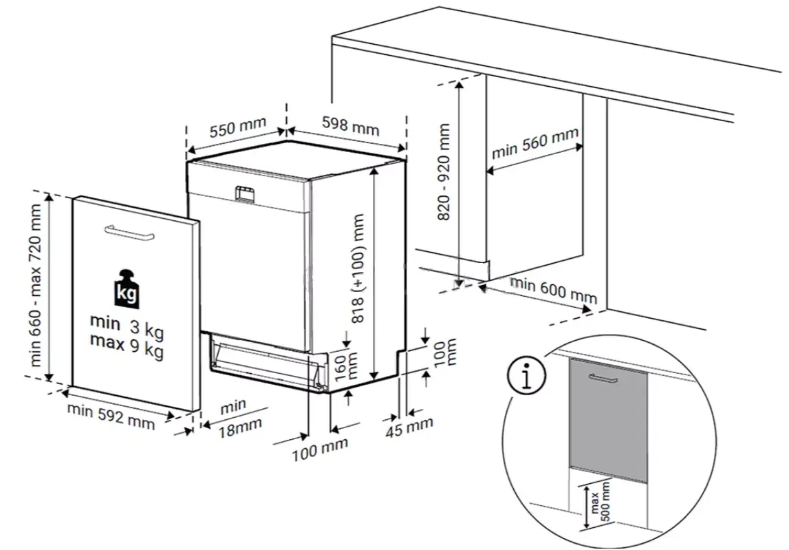 Встраиваемая посудомойка BEKO BDIN25321 Photo 5