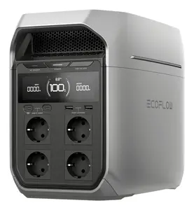 Portable power station EcoFlow DELTA 3 Plus — LiFePO4 1024 Wh, 1800 W, 4 AC outlets, 12.5 kg