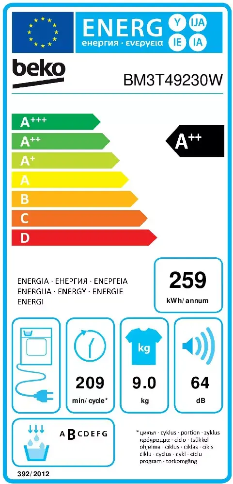 Beko BM3T49230W Tumble Dryer Photo 7