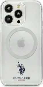 Чехол U.S. Polo Assn. MagSafe для iPhone 15, прозрачный
