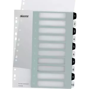 Divider Leitz WOW A4+ Polypropylene (PP) Black/White — 245×305×4 mm