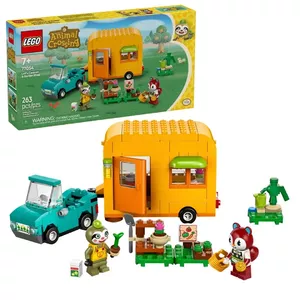 Construction Toy LEGO Animal Crossing 77054 Gerd's Trailer & Nursery playset, 263 pieces, 2 minifigures, age 7+