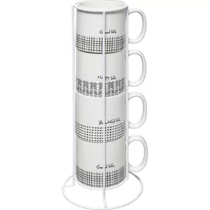 Ceramic cups set 4 pcs, Secret de Gourmet, white, model 176959