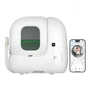 Открытый кошачий лоток PETKIT Purobot Max Pro — белый, 657×538×603 мм, адаптер 12 В