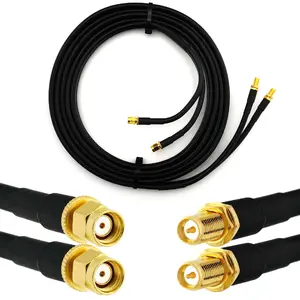 Коаксиальный кабель Rangeful RP‑SMA штекер — RP‑SMA гнездо HF240 12 м чистая медь