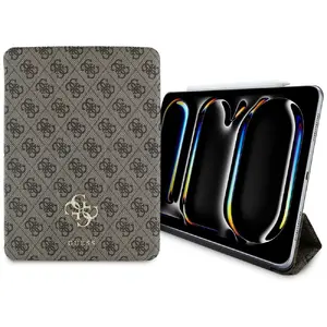 Tablet case GUESS GUFC11PM24PS4SGW Magnetic folio brown with large logo for iPad, 4G models