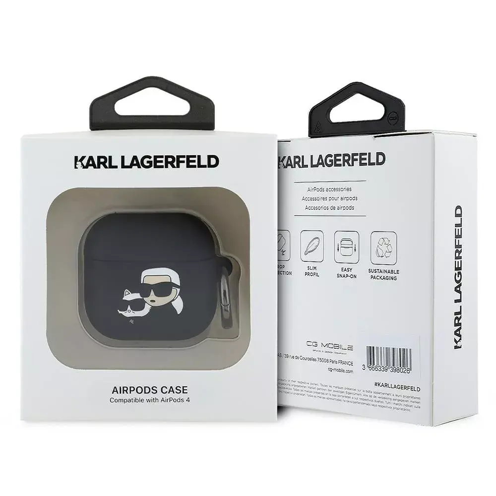 Чехол AirPods Karl Lagerfeld KLA4RUNKCHK Черный 3D Photo 3