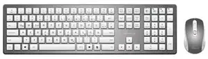 Wireless keyboard and optical mouse set MediaRange MROS135 QWERTZ Silver — wireless combo, QWERTZ layout, silver