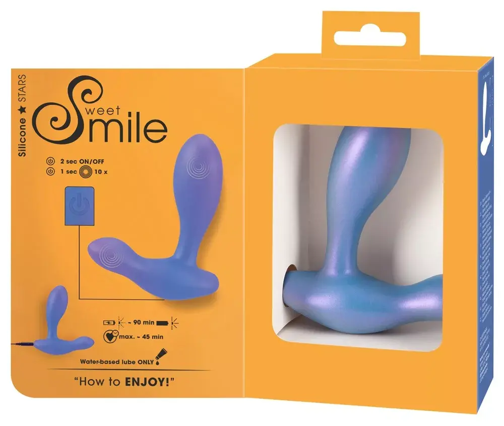 Анальный вибратор Sweet Smile Metallic silicone двухмоторный Photo 13