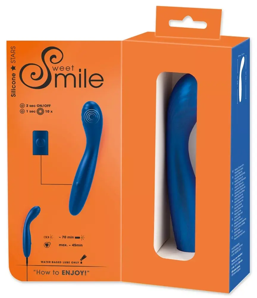 G-spot вибратор Sweet Smile гибкий силикон металлик фиолетовый Photo 12