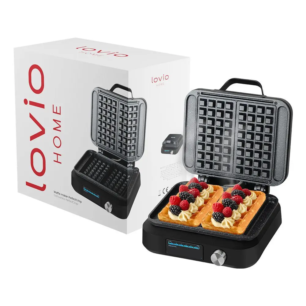 Vafeļu panna Lovio LVWF002BK 1500W melna