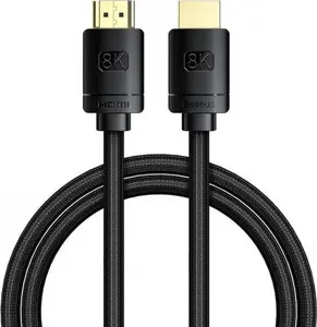 HDMI cable Baseus CAKGQJ01 2 m, HDMI Type A male–male, HDMI 2.1, black/silver