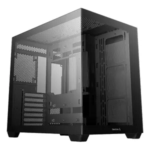 PC case DeepCool CG530 Midi Tower — ATX/ITX/ mATX support, tempered glass, 2×3.5" + 3×2.5" bays, GPU up to 410 mm, CPU cooler height 160 mm, USB 3.2 Gen1 ×2, black