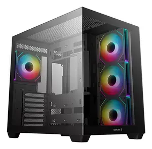 PC case DeepCool CG530 4F Midi Tower Black — tempered glass, ATX/ITX/Micro ATX, 3x120mm fans, USB-C