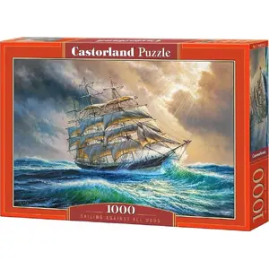 Jigsaw Puzzle Castorland Sailing Against All Odds — 1000 pieces, ships scene, 680×470 mm