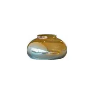 Vase LEONARDO 18650 jar-shaped, gold, glossy finish, H 140 mm × W 250 mm